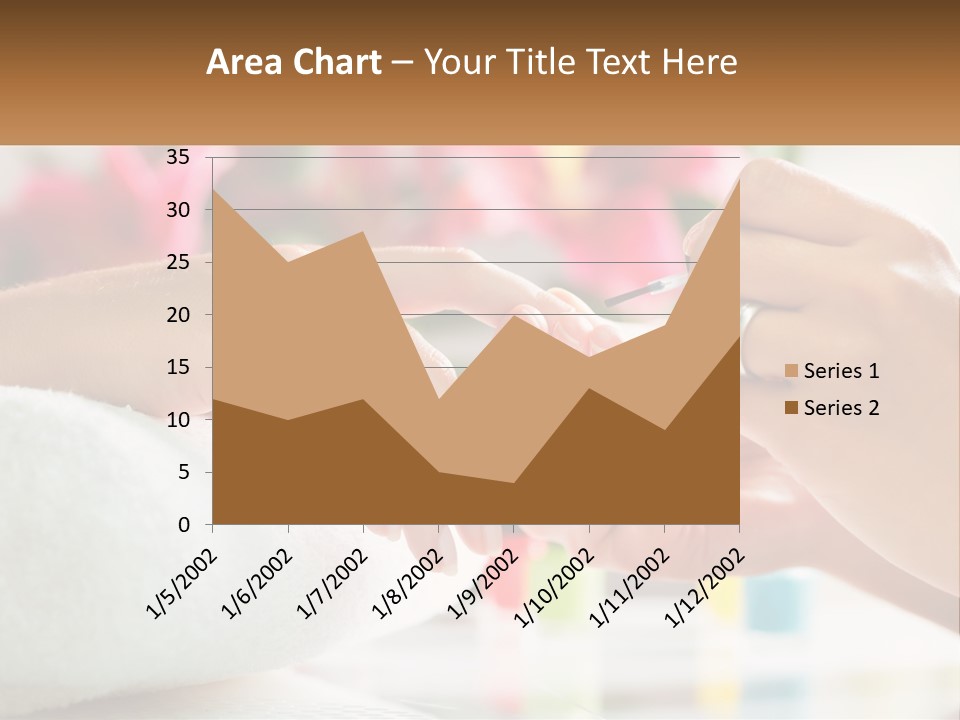 A Woman Getting Her Nails Done By A Nail Salon PowerPoint Template