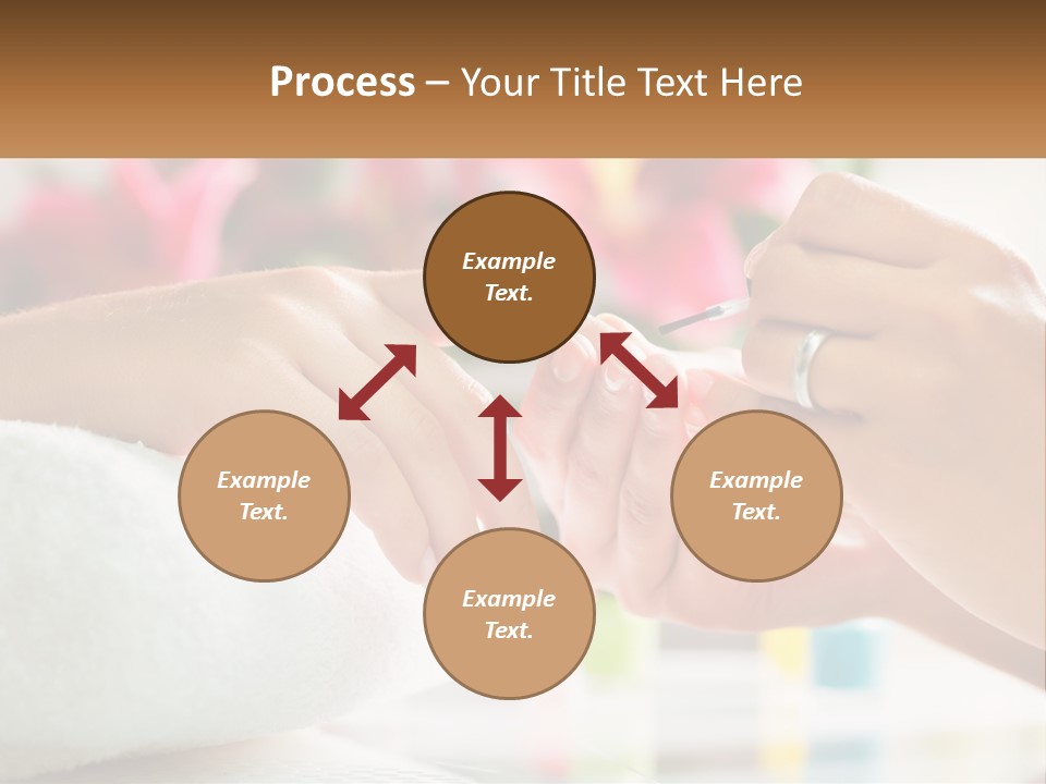 A Woman Getting Her Nails Done By A Nail Salon PowerPoint Template