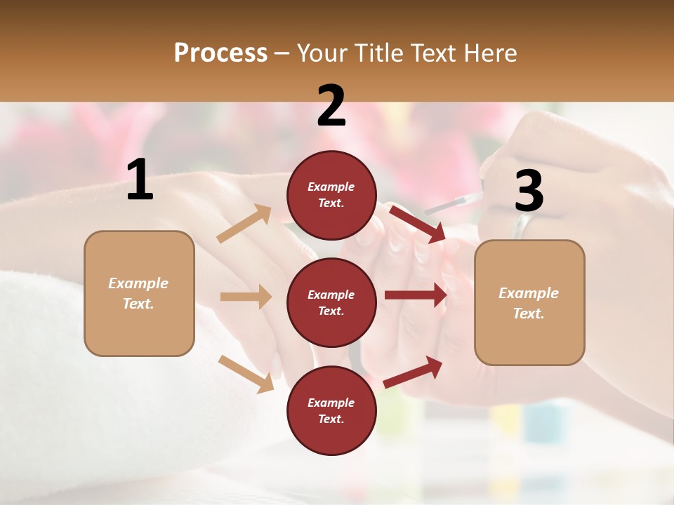 A Woman Getting Her Nails Done By A Nail Salon PowerPoint Template