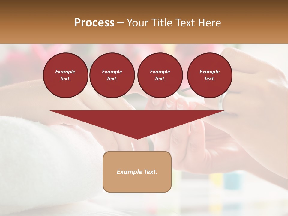 A Woman Getting Her Nails Done By A Nail Salon PowerPoint Template