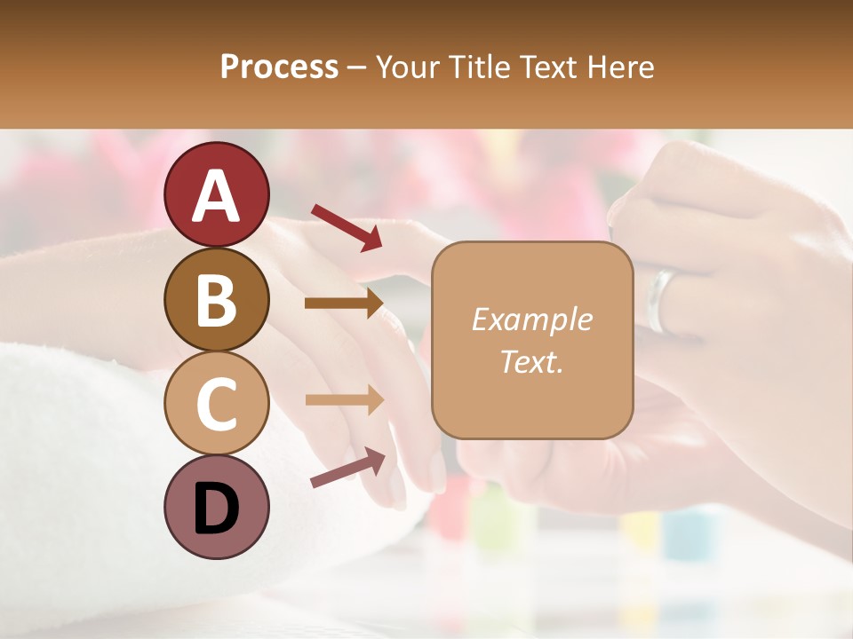 A Woman Getting Her Nails Done By A Nail Salon PowerPoint Template
