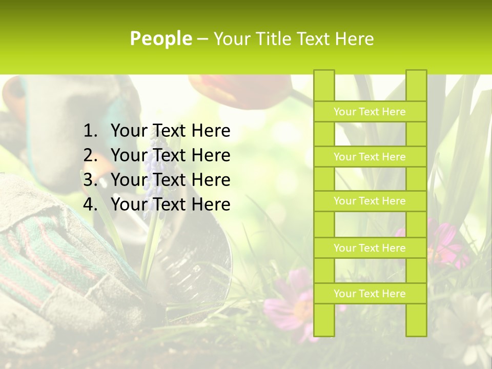 A Person Digging In The Dirt With A Shovel PowerPoint Template