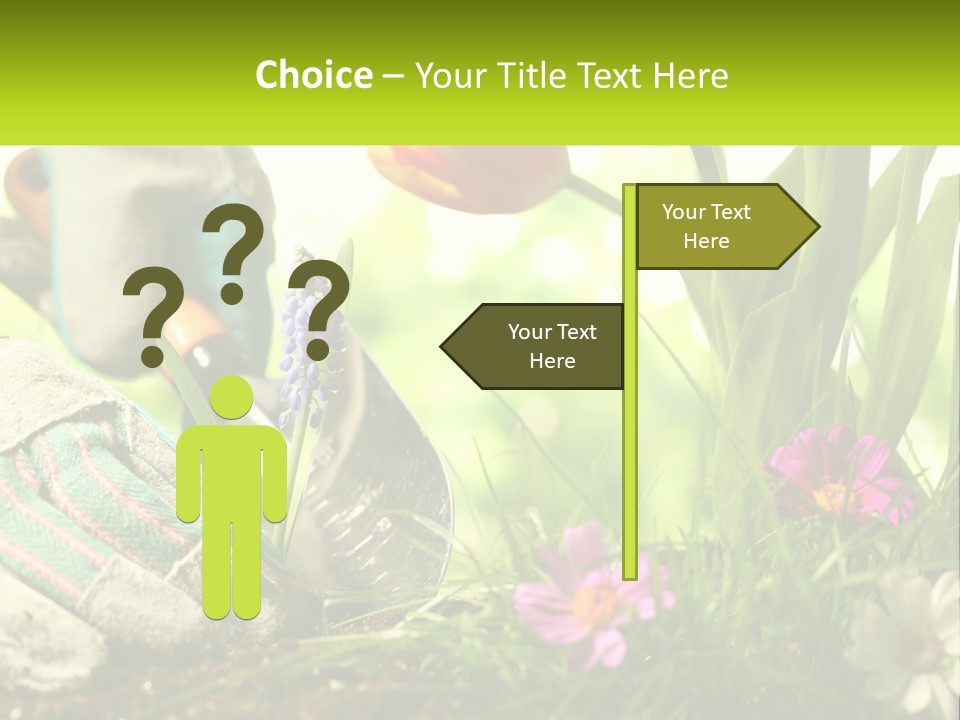 A Person Digging In The Dirt With A Shovel PowerPoint Template