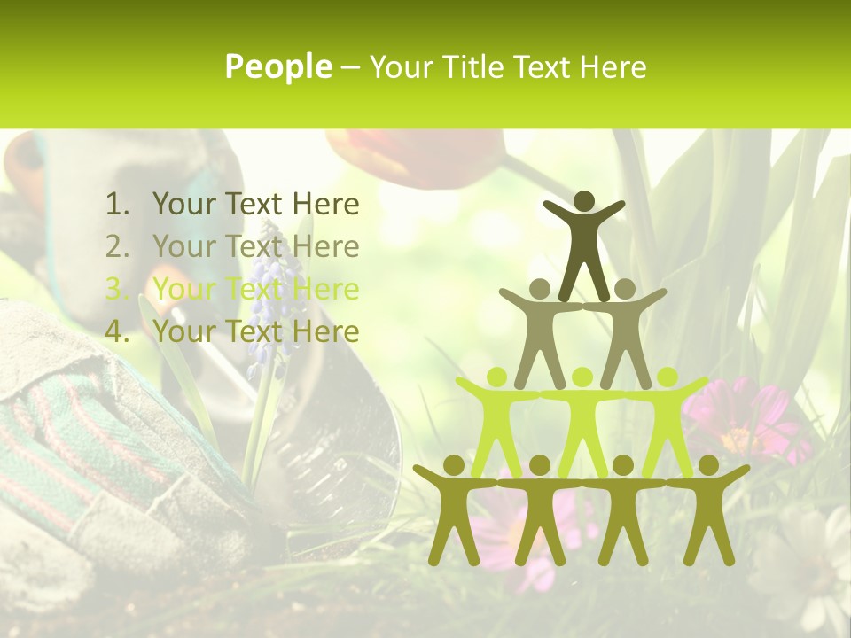 A Person Digging In The Dirt With A Shovel PowerPoint Template