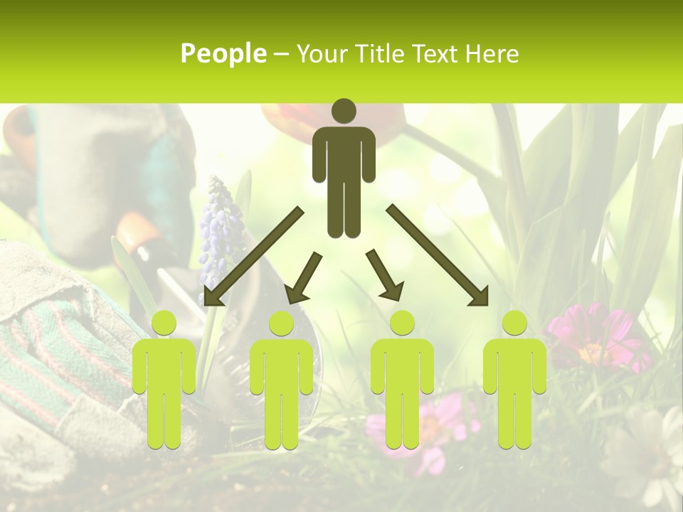 A Person Digging In The Dirt With A Shovel PowerPoint Template