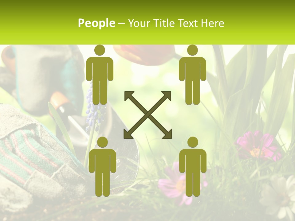 A Person Digging In The Dirt With A Shovel PowerPoint Template