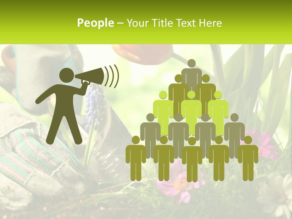 A Person Digging In The Dirt With A Shovel PowerPoint Template