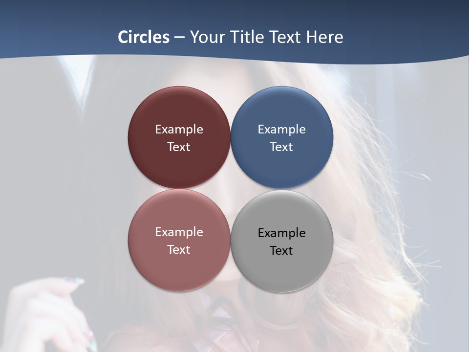 A Woman With Long Hair Is Posing For A Picture PowerPoint Template