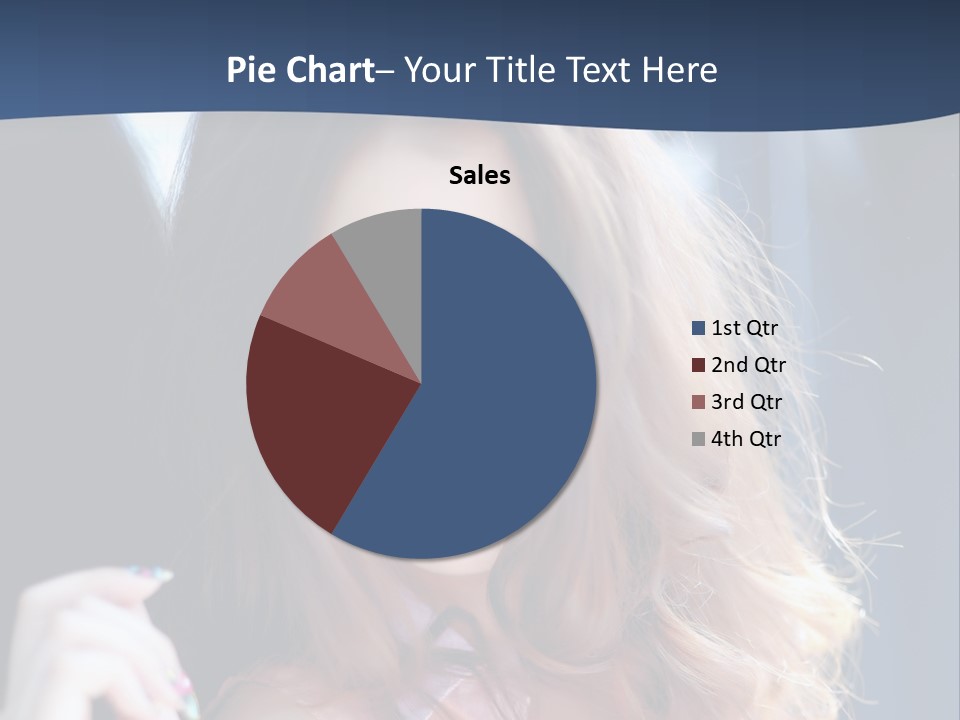 A Woman With Long Hair Is Posing For A Picture PowerPoint Template