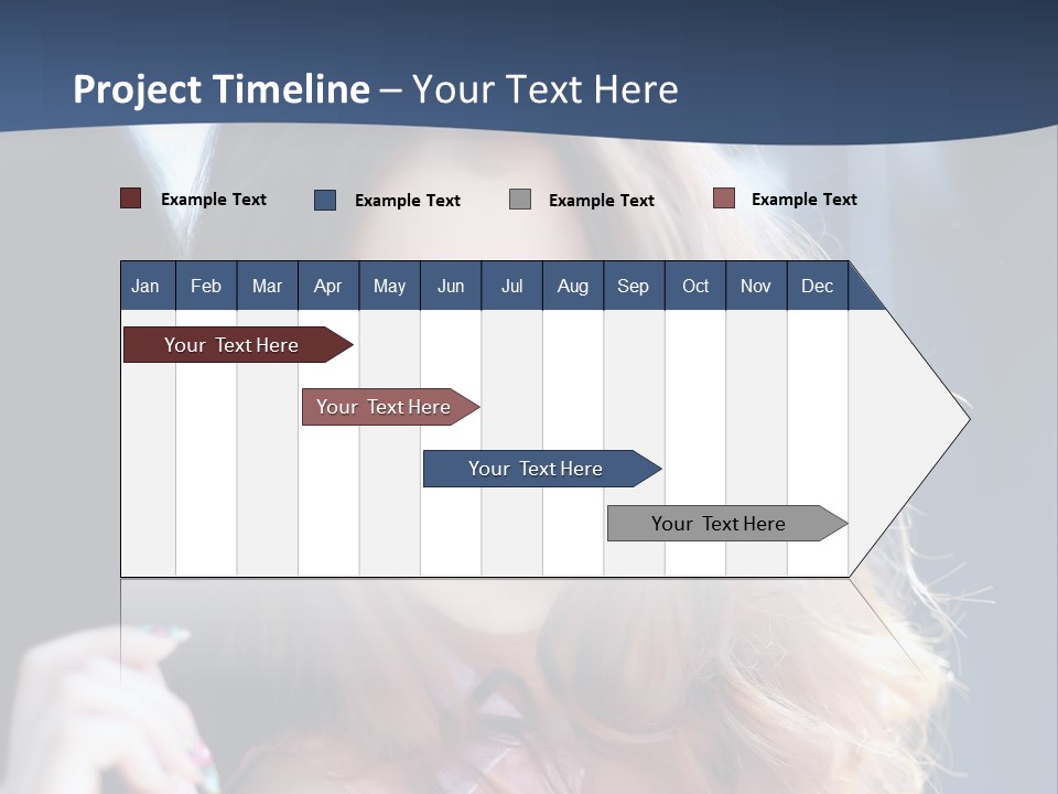 A Woman With Long Hair Is Posing For A Picture PowerPoint Template