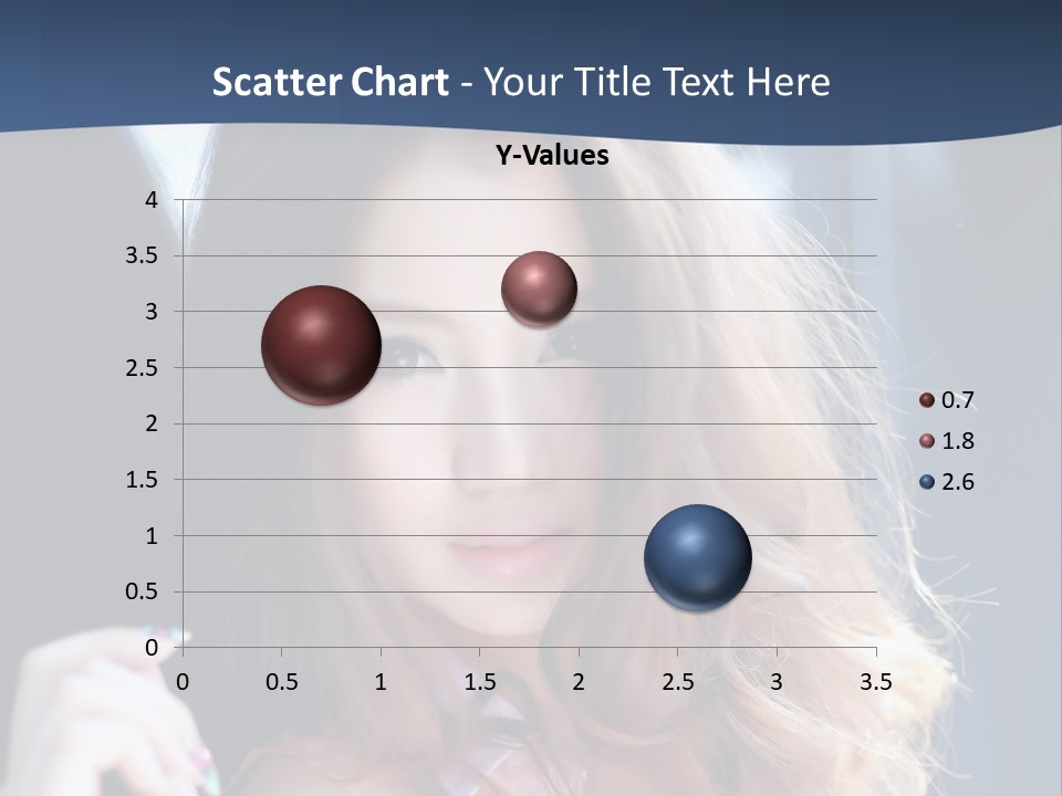 A Woman With Long Hair Is Posing For A Picture PowerPoint Template