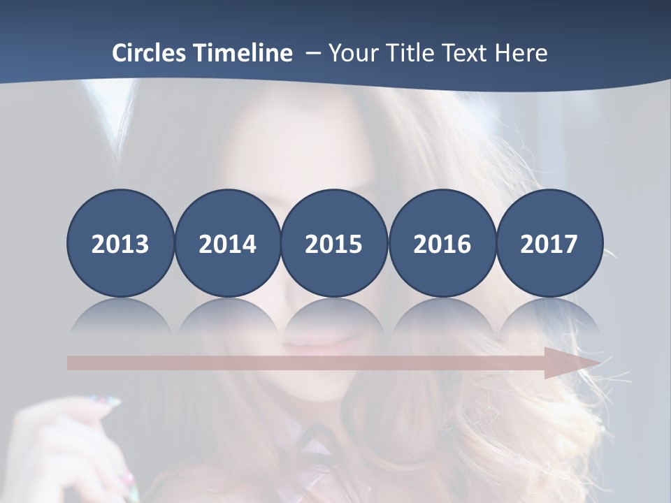 A Woman With Long Hair Is Posing For A Picture PowerPoint Template