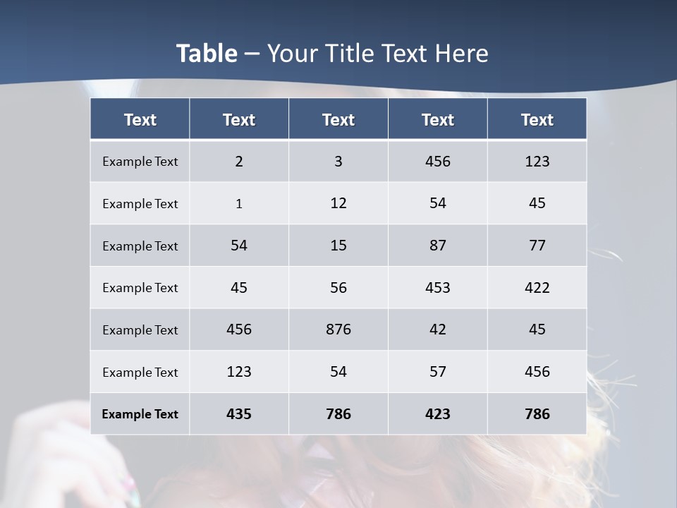 A Woman With Long Hair Is Posing For A Picture PowerPoint Template