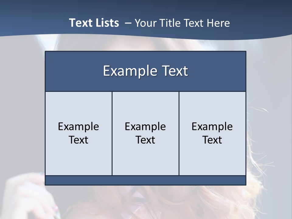A Woman With Long Hair Is Posing For A Picture PowerPoint Template