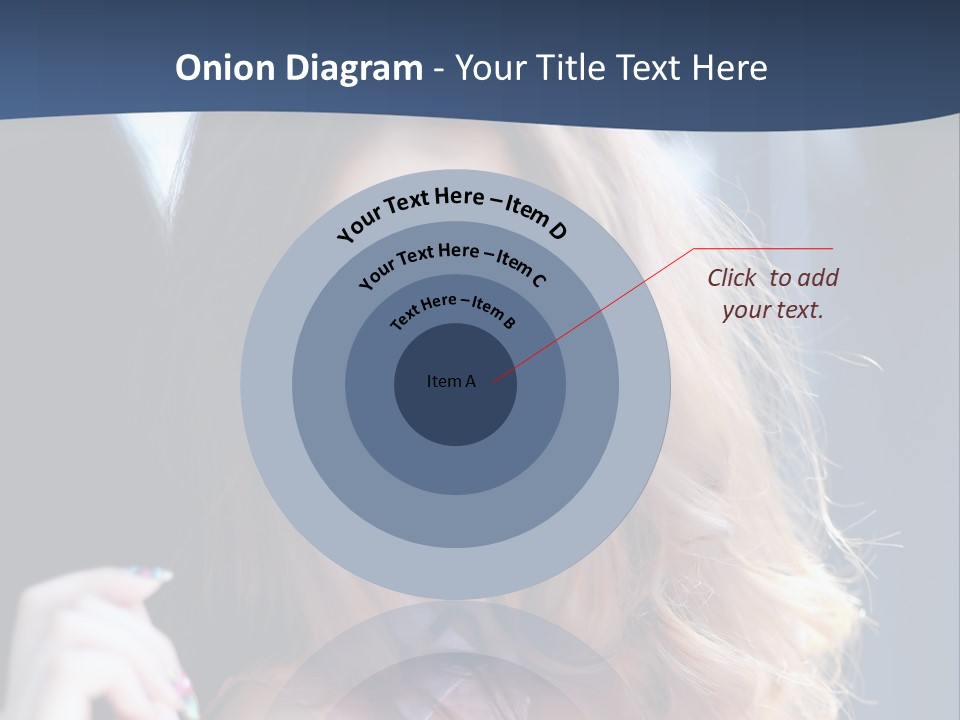 A Woman With Long Hair Is Posing For A Picture PowerPoint Template