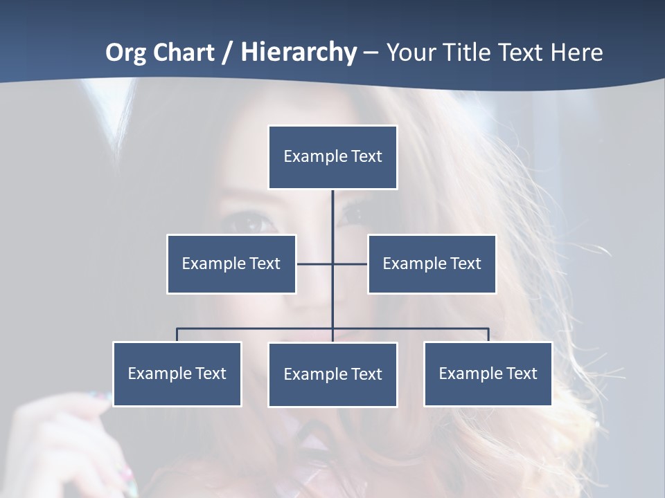 A Woman With Long Hair Is Posing For A Picture PowerPoint Template