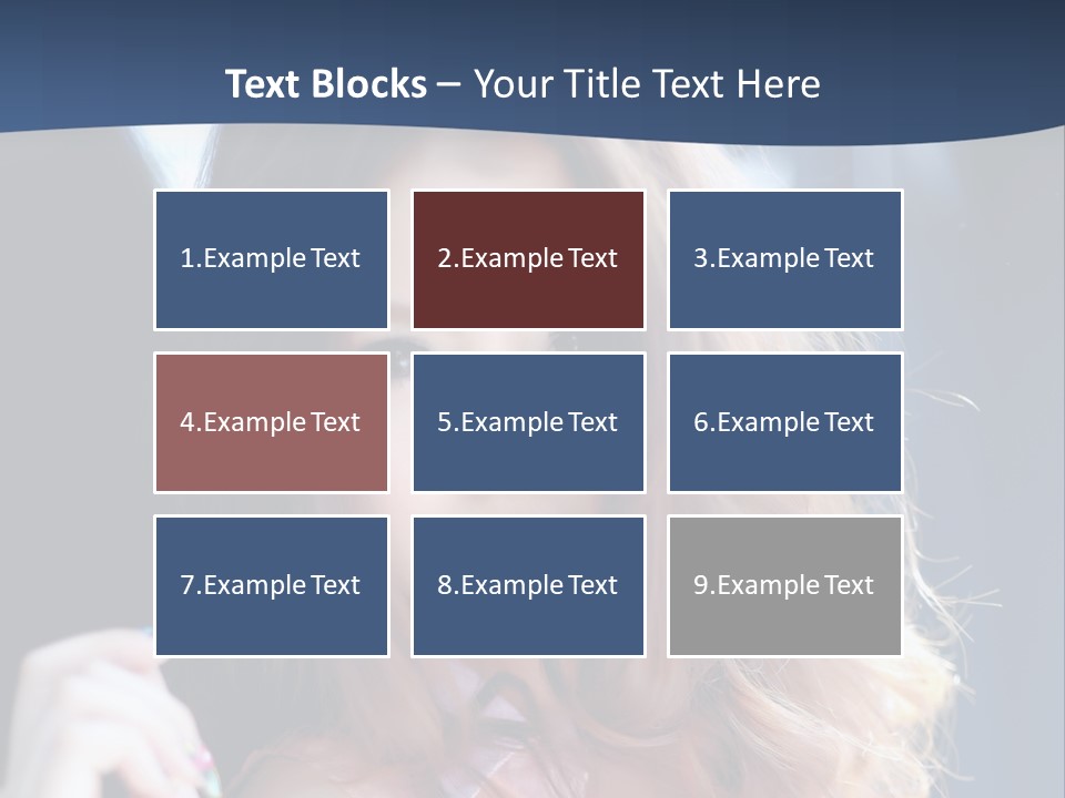 A Woman With Long Hair Is Posing For A Picture PowerPoint Template