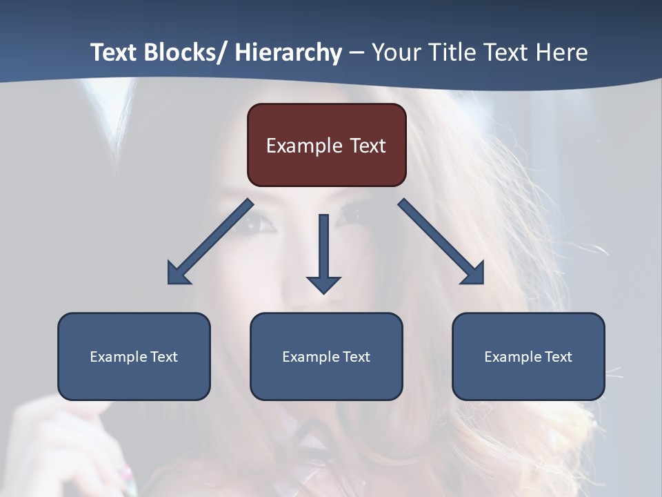 A Woman With Long Hair Is Posing For A Picture PowerPoint Template