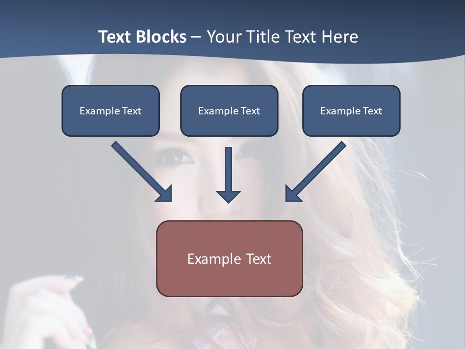 A Woman With Long Hair Is Posing For A Picture PowerPoint Template