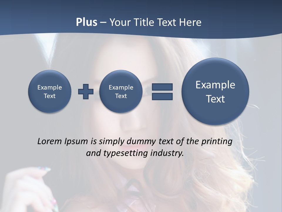 A Woman With Long Hair Is Posing For A Picture PowerPoint Template