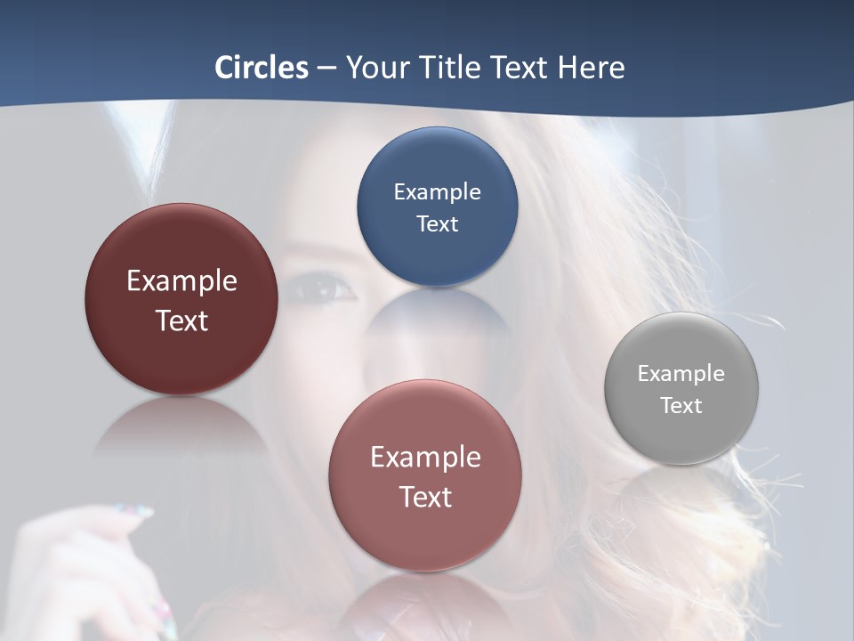 A Woman With Long Hair Is Posing For A Picture PowerPoint Template