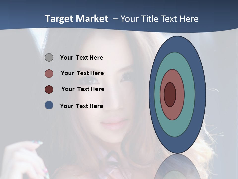 A Woman With Long Hair Is Posing For A Picture PowerPoint Template