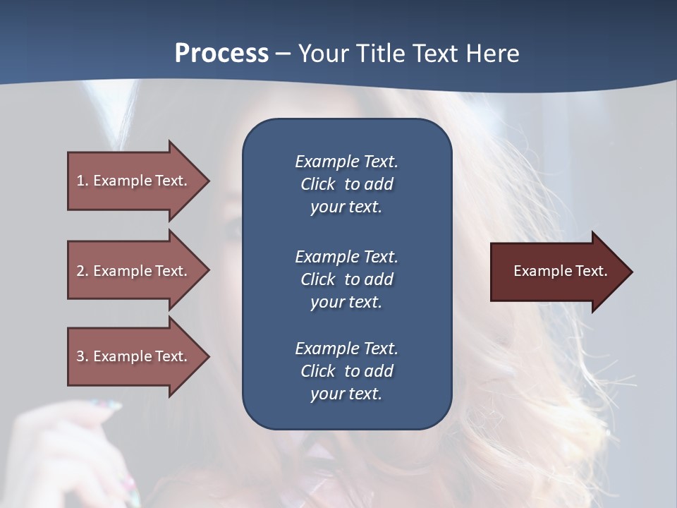 A Woman With Long Hair Is Posing For A Picture PowerPoint Template
