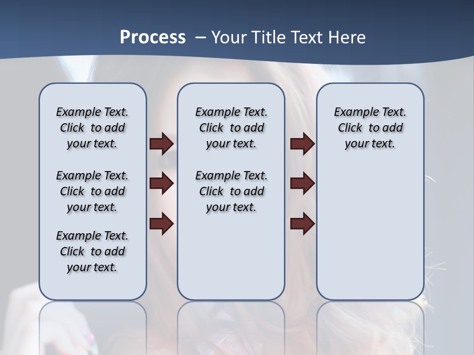 A Woman With Long Hair Is Posing For A Picture PowerPoint Template