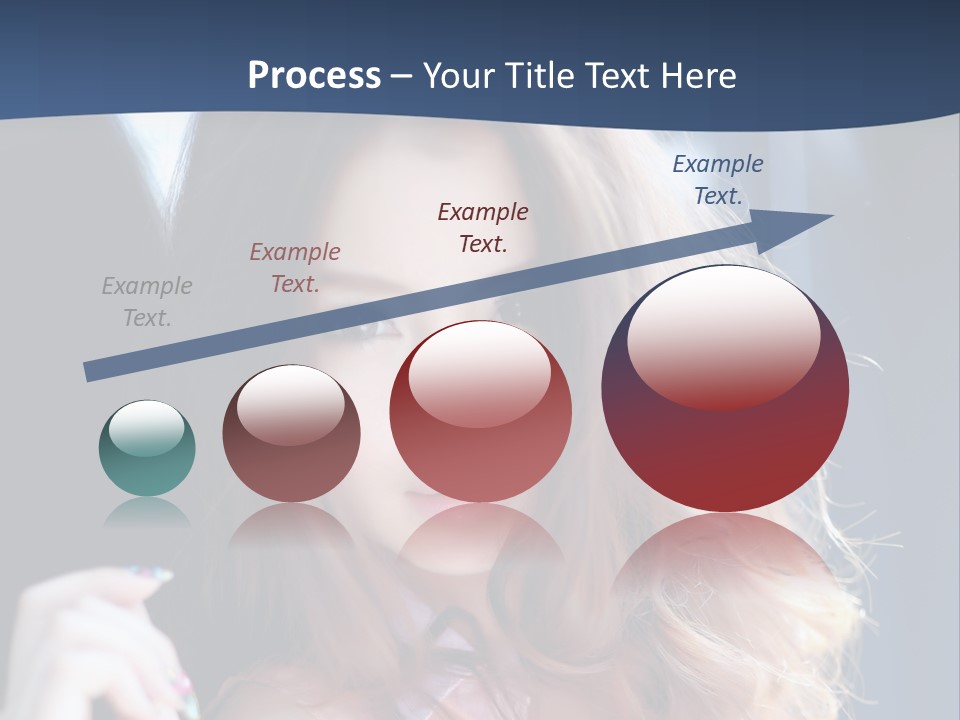 A Woman With Long Hair Is Posing For A Picture PowerPoint Template