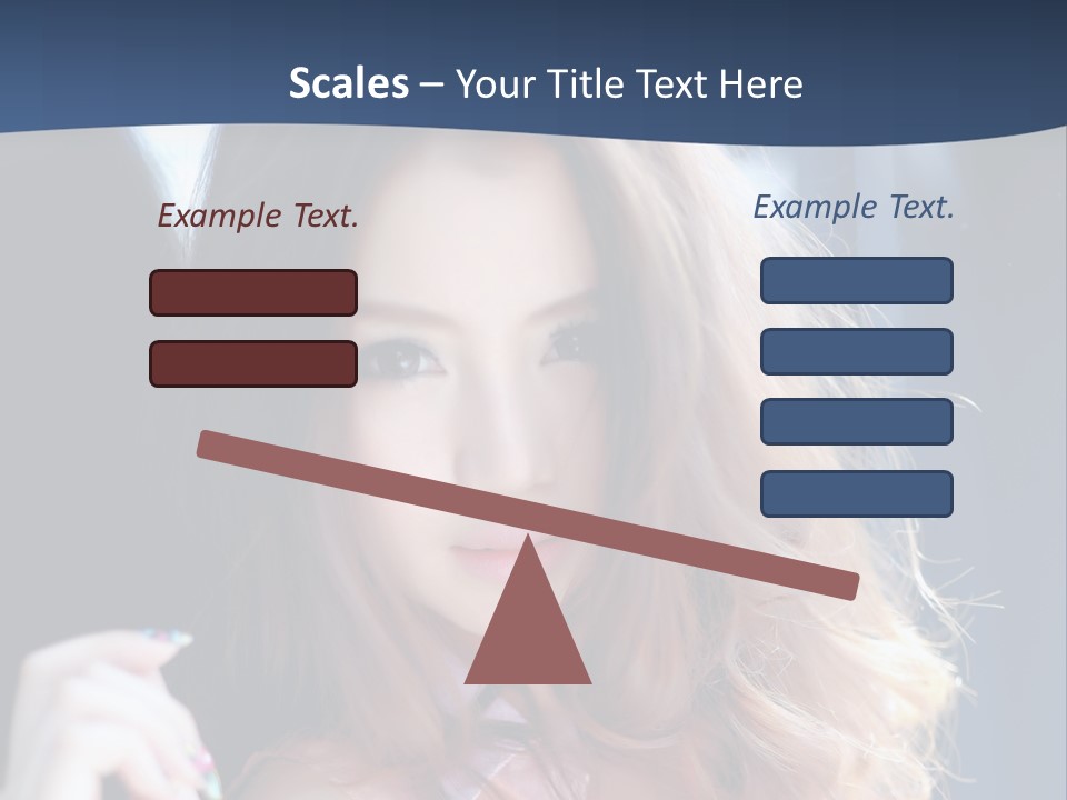A Woman With Long Hair Is Posing For A Picture PowerPoint Template
