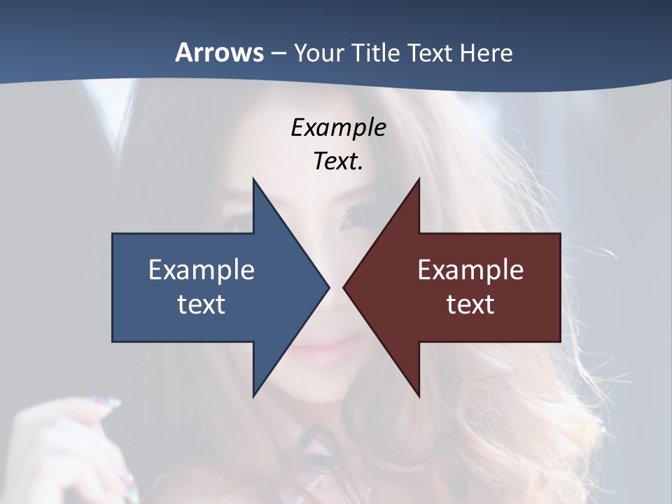 A Woman With Long Hair Is Posing For A Picture PowerPoint Template