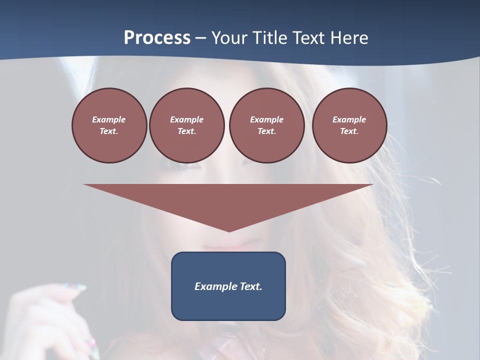 A Woman With Long Hair Is Posing For A Picture PowerPoint Template