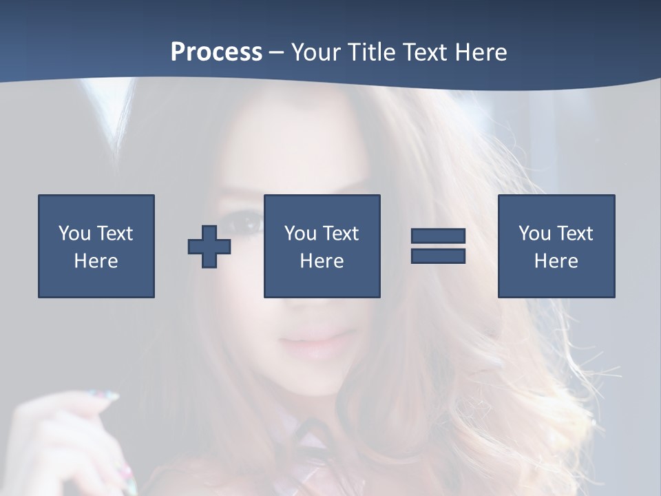 A Woman With Long Hair Is Posing For A Picture PowerPoint Template