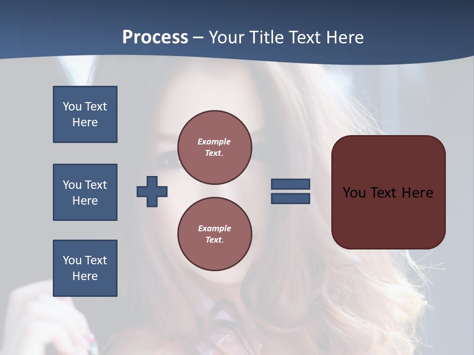 A Woman With Long Hair Is Posing For A Picture PowerPoint Template
