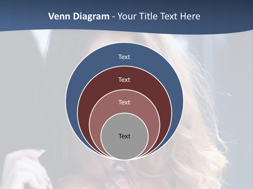 A Woman With Long Hair Is Posing For A Picture PowerPoint Template