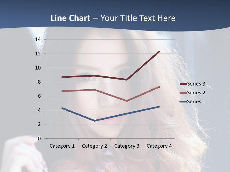 A Woman With Long Hair Is Posing For A Picture PowerPoint Template