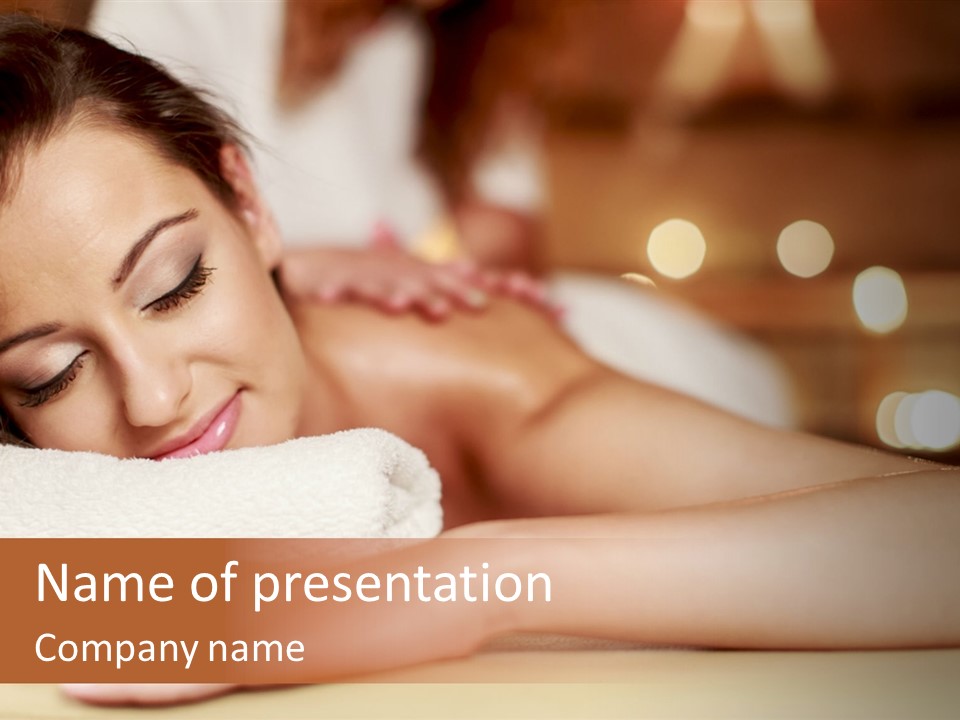 A Woman Getting A Back Massage In A Spa PowerPoint Template