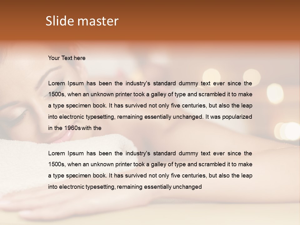 A Woman Getting A Back Massage In A Spa PowerPoint Template