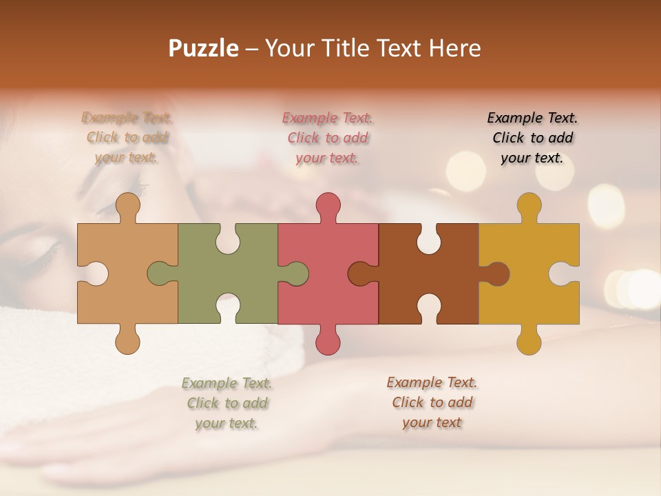 A Woman Getting A Back Massage In A Spa PowerPoint Template