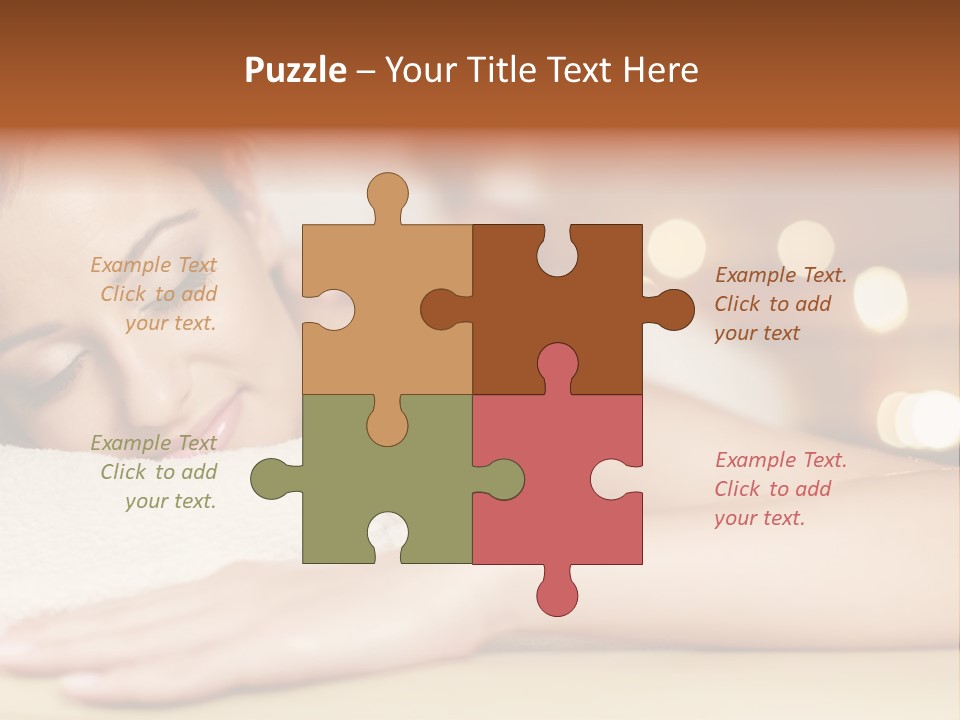 A Woman Getting A Back Massage In A Spa PowerPoint Template