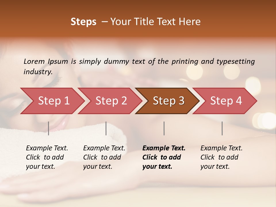 A Woman Getting A Back Massage In A Spa PowerPoint Template