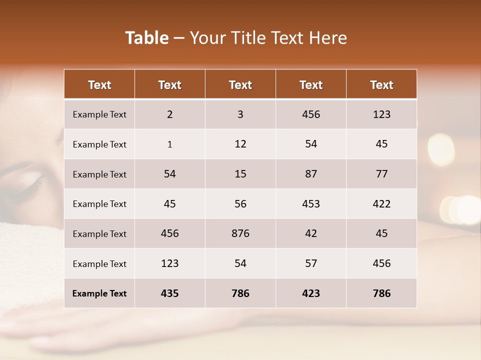 A Woman Getting A Back Massage In A Spa PowerPoint Template