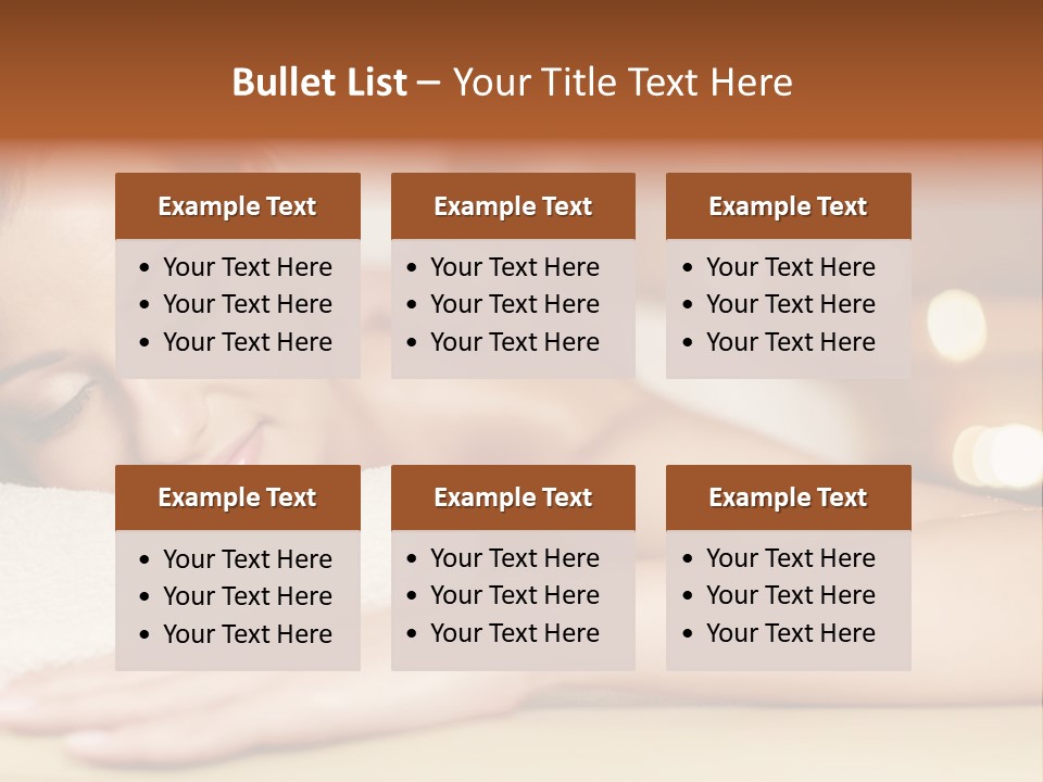 A Woman Getting A Back Massage In A Spa PowerPoint Template