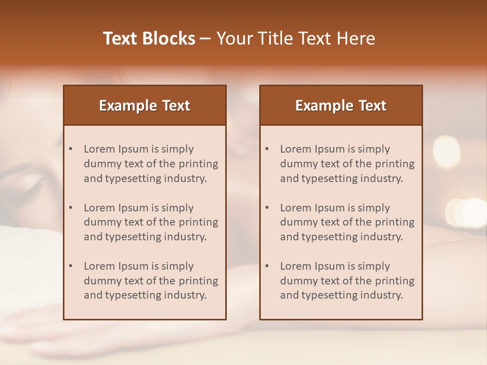 A Woman Getting A Back Massage In A Spa PowerPoint Template