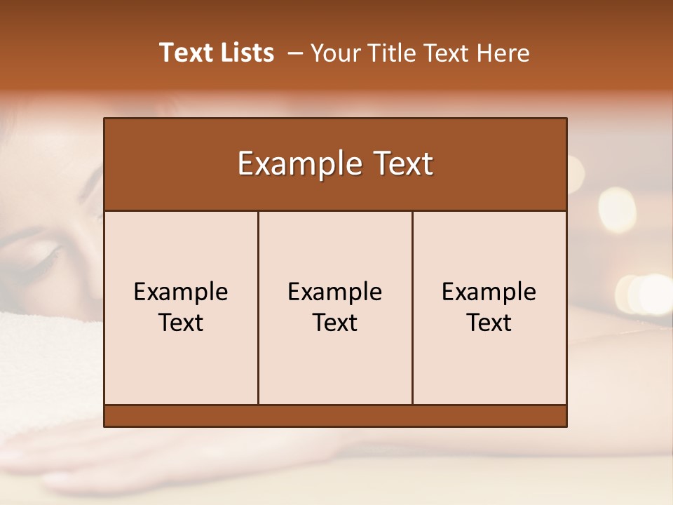 A Woman Getting A Back Massage In A Spa PowerPoint Template