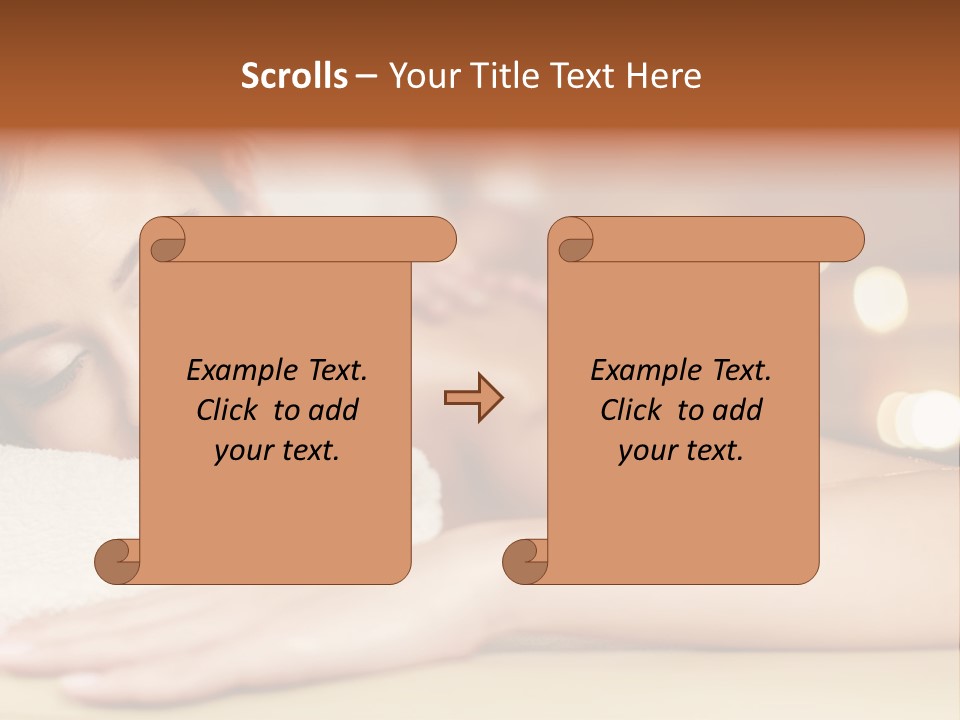 A Woman Getting A Back Massage In A Spa PowerPoint Template