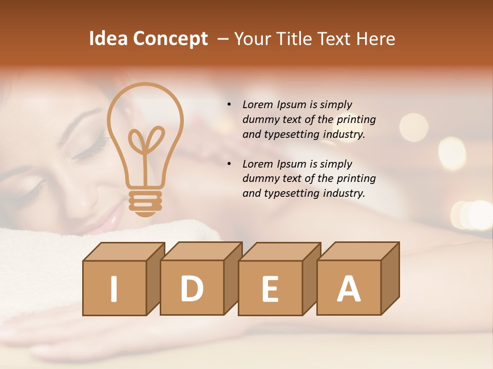 A Woman Getting A Back Massage In A Spa PowerPoint Template