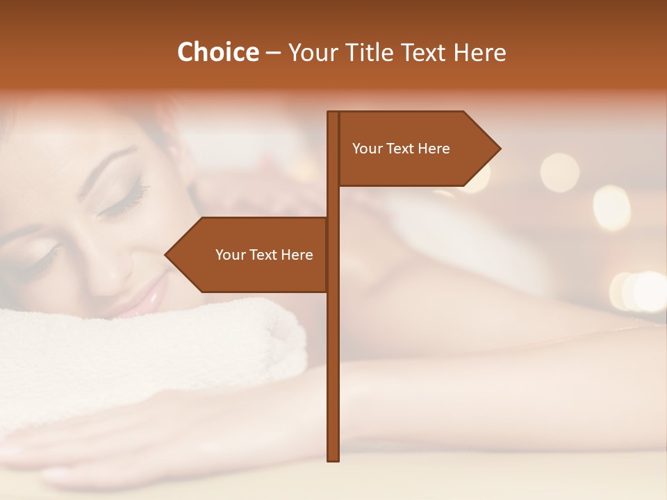 A Woman Getting A Back Massage In A Spa PowerPoint Template
