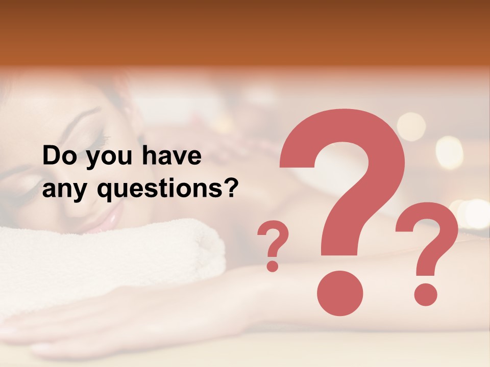 A Woman Getting A Back Massage In A Spa PowerPoint Template