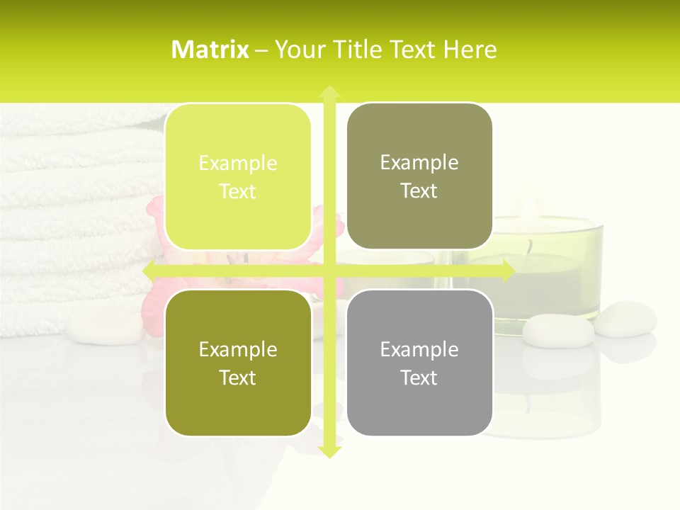 A Pink Flower Sitting On Top Of A Pile Of White Towels PowerPoint Template